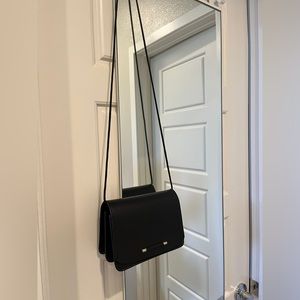 Zara GENUINE LEATHER crossbody mini bag
